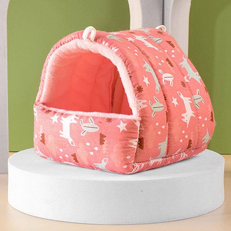 Милый мультяшный кролик белка мини клетка морская свинка гнездо маленькое животное мышь крыса домашнее животное спальная кровать хомяк домик зимний теплый мягкий коврик