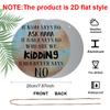 2D Flat, 1pc Round Aluminum Funny Grandparents Day Sign, "If Mom Says No Ask Nana" Vintage Distressed Design, Waterproof & Durable, Perfect for