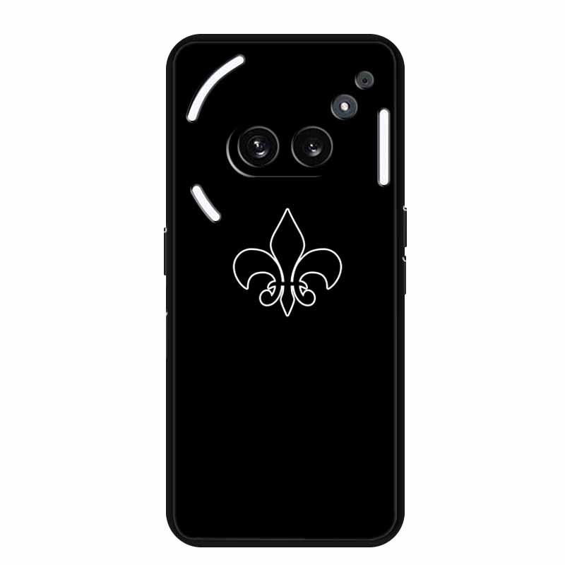 Чехол-бампер Nothing Phone 2A, светящийся в темноте, из мягкого черного ТПУ, с простым дизайном в виде линии