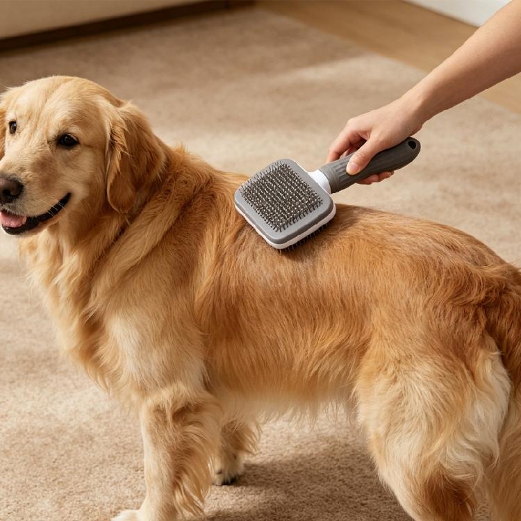 High Density Pet Grooming Brush Effectively Reduces Shedding Stress Freely Cleaning Hair Remover Comb For Home Travel