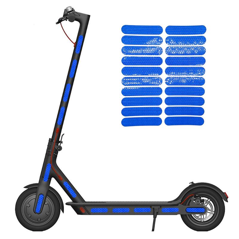 Светоотражающие наклейки на колеса самоката - Боковые предупреждающие светящиеся пленочные наклейки, Аксессуары для улучшения видимости и безопасности во время поездок