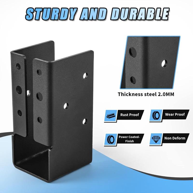2X4 Подвеска для балок Ограждение террасы Скрытые соединители Сверхпрочные кронштейны для балок Набор из 2 штук Поддержка балок для перголы Поручень