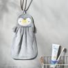 Hangable Coral Fleece Hand Towel Cartoon Animal Hand Towel Kitchen Bathroom Absorbent Towel Handkerchiefs