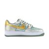 Nike Air Force 1 Moss Vein Godmark Abrasion Resistant Low top Skateboard Shoes Unisex Golden Cyan FJ4146-301(Team836-)