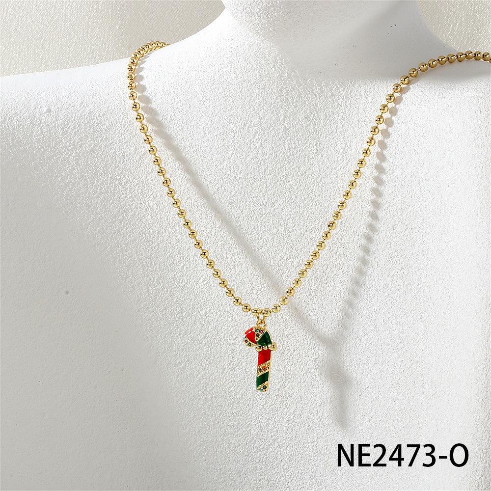 Рождественская коллекция: Ожерелье из бусин с шармами в виде дерева, снеговика, Санты, оленя, венка, перчаток и носков