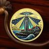 Lighthouse Ocean Coin Metal Collectible Coin Inspiring Long Voyage Travel Souvenir Coin for Self Collection Commemoration