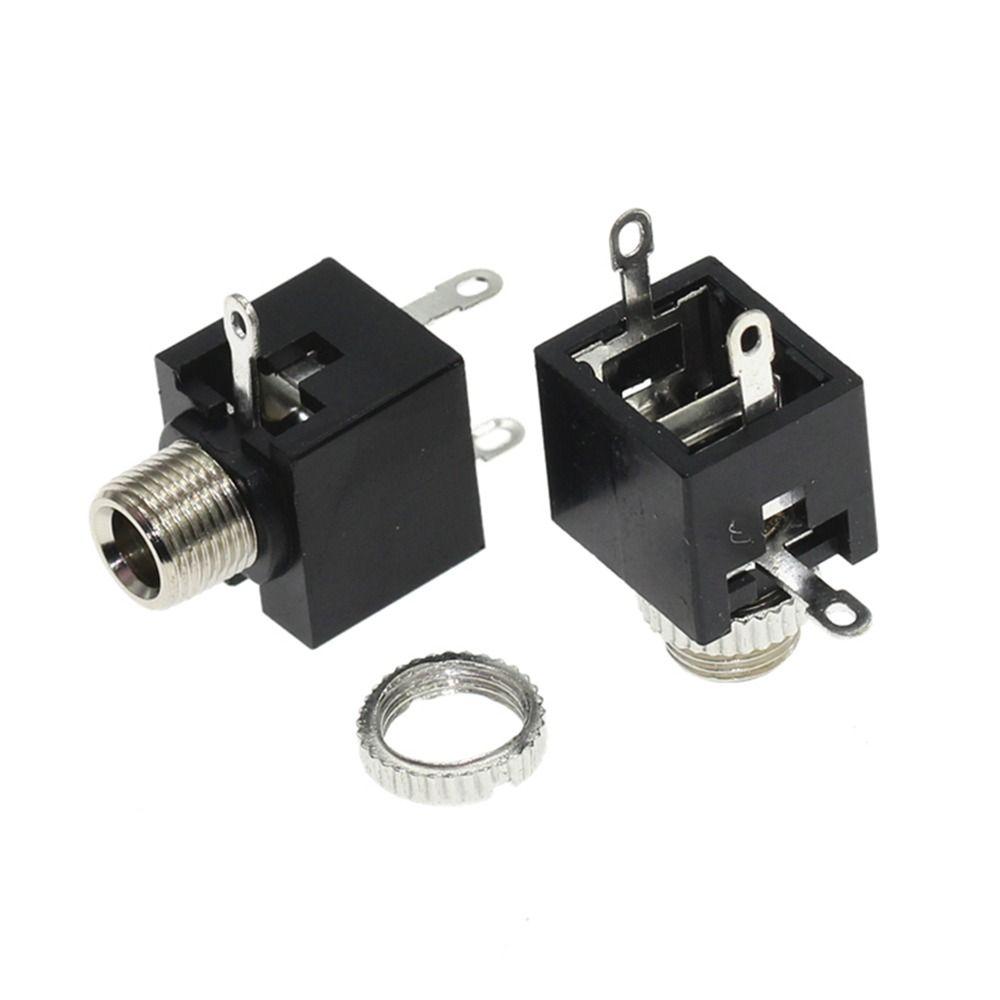 10Pcs Plastic Metal 3.5mm Mono Female Jack 3Pin DIP Headphone Socket DIY Electronic Project