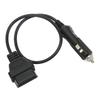 OBD2 Female To Cigarette Lighter Cable Emergency Power Memory Saver Diagnostic Adapter Cable Compatible with 16 Pin Socket