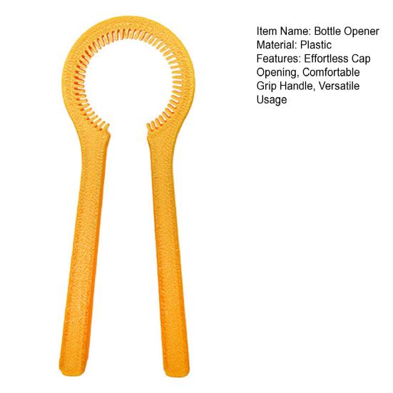 Универсальная открывалка для бутылок Эргономичная ручка Съемник крышек для бутылок для пожилых людей Нескользящий пластиковый подъемник крышек для бутылок для кухонного бара