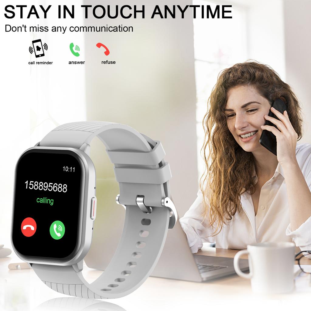 Умные часы с Bluetooth-вызовом, спортивные трековые часы с камерой контроля сердечного ритма, для Android IOS