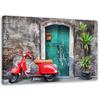 Canvas Print, Red Scooter Tuscany