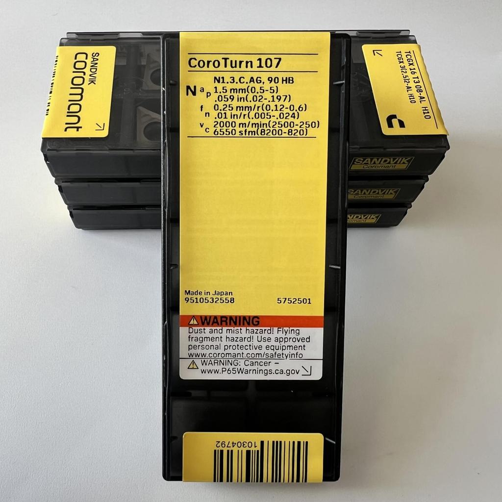 SANDVIK / TCGX16T308-AL H10 / Original Swedish hard alloy blade 10 Pcs