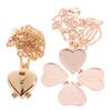 Diy Jewelry Vintage Heart Shaped 4-Layer Photo Locket Necklace Openable Pendant