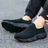 Men's Fashion Sports Shoes Breathable Thick Soled Black Outdoor Walking Shoes Anti Slip Men's Casual Daily Running Sports Shoes