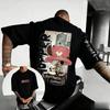 Японское аниме ONE PIECE Летняя футболка Повседневная Спортивная Фитнес Свободная Оверсайз Удобная Хлопковая с Короткими Рукавами для Мужчин и Женщин