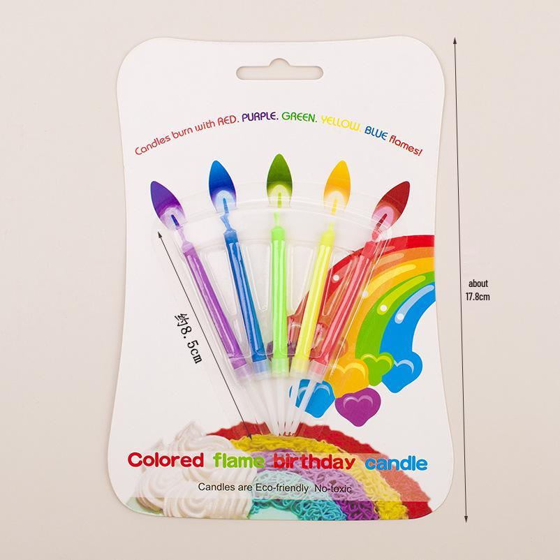 Colored Flame Birthday Cake Candles - Creative Party Candles