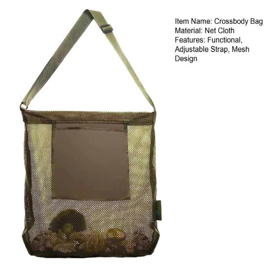 Сетка для сбора грибов, сетчатая садовая корзина для сбора фруктов, сумка через плечо для охоты за грибами