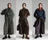 Neo-Modern Plaid Wide-Leg Wool Skirt-Pants for Women