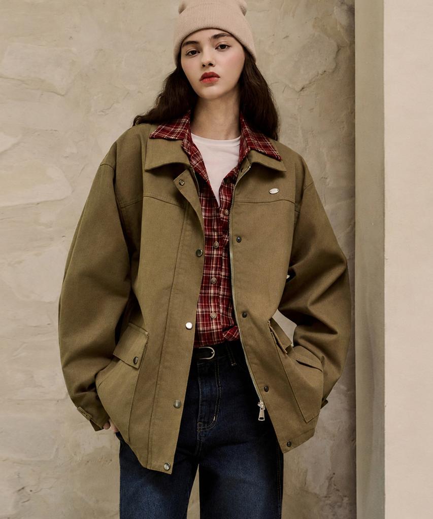 LUSIDA Noah Oversized Cotton Work Jacket_2 Colors