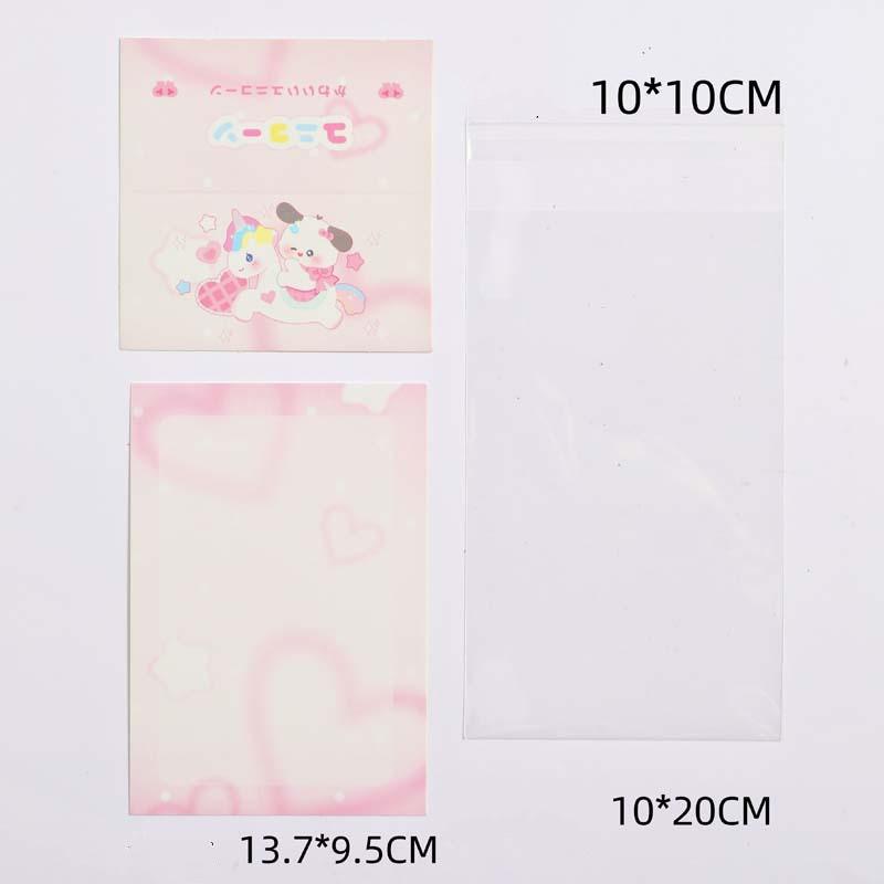 5 комплектов, корейский Ins, милый мультяшный щенок, голова карты, задняя сумка Opp, Kpop, 3-дюймовый держатель для фотокарточек, карман для девочек, карман для карт, упаковка «сделай сам»