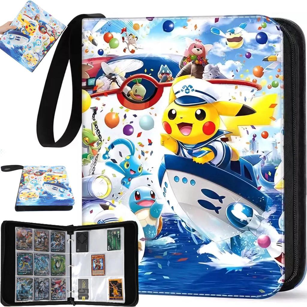 Card Album 4-Pocket 50 Pages 400 Slots PU Material Portable Binder