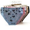 Woman Underwear Cotton Mid-Rise Floral Print Ladies Mothers Briefs Panties Lingerie Plus Size 6 Pieces Per Set