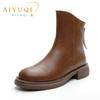 Boots Women Genuine Leather Autumn Suitable for Spring, Autumn and WinterWomen Boots Thick-soled Student Casual Women's Boots