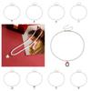 Cartoon Christmas Necklace Clavicle Chain Cartoon Pendant Choker Vintage Pearl Chain Girl