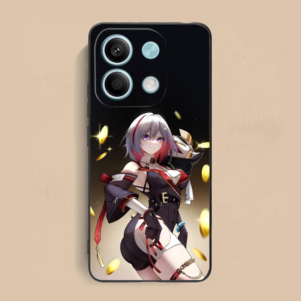 HSR Топаз Матовый ТПУ Чехол для Мобильного Телефона для Xiaomi Redmi Note 14 13 12 11 S Pro Plus 4G 5G Цветная Печать Обложка