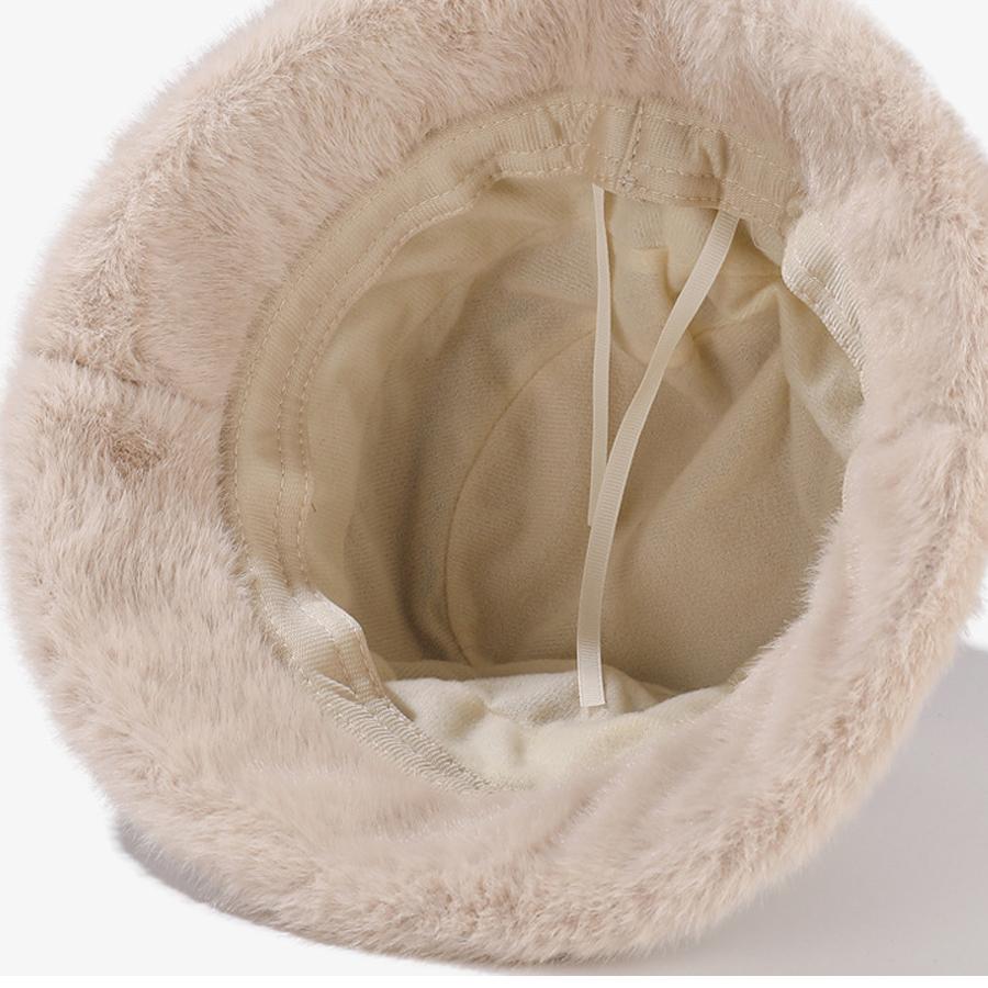 Autumn Winter Fisherman Hat Women's Thick Plush Bucket Hat Warm Basin Hat
