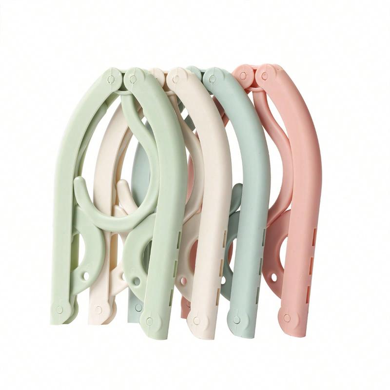 4pcs Folding Travel Portable Clothes Hanger Multifunctional Telescopic Clothes Drying Suit For Men And Women Outdoor Travel Suit Essentials Organizer