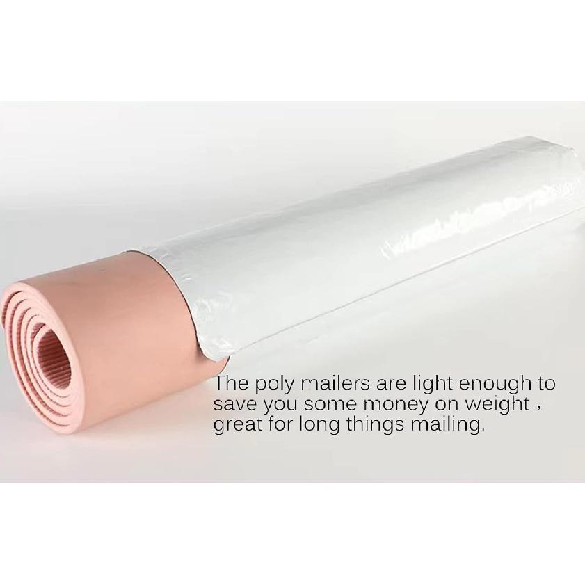 Unique Poly Mailers 6x25 Inch 20 Pack Envelopes Bag for Long Items,White Self Sealing Waterproof Mailing Shipping Bags