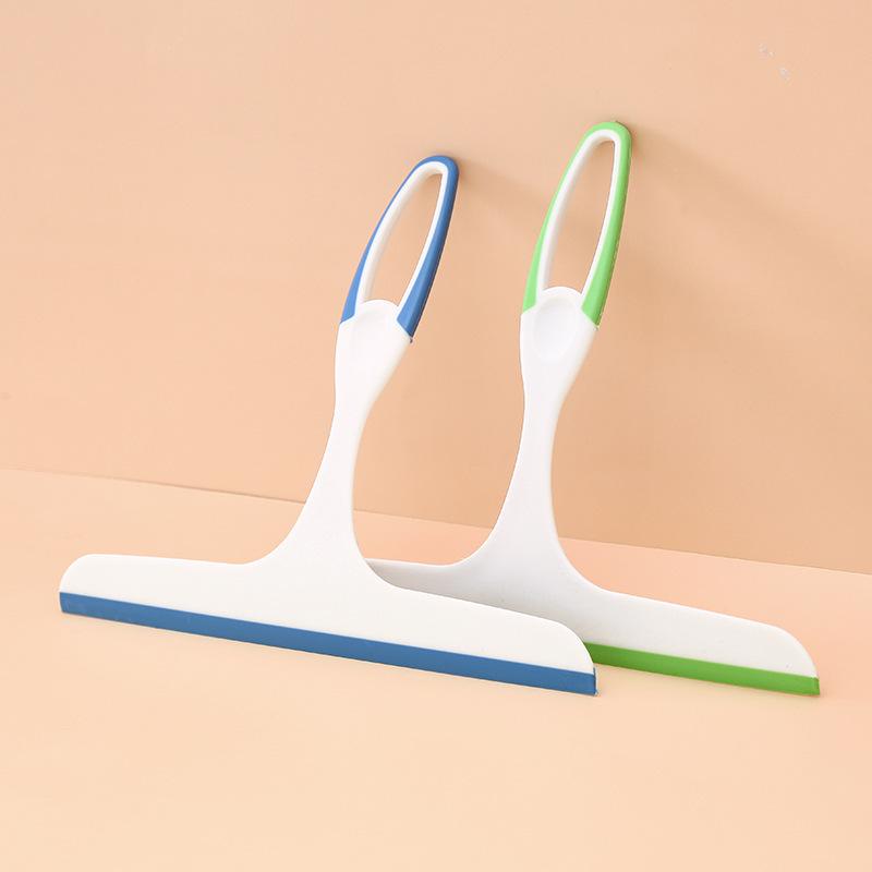 1pcs Double Sided Wiper Glass Wiper Household Long Handle Household Scraper Bathroom Tile Wiper Silicone Mirror Defogger
