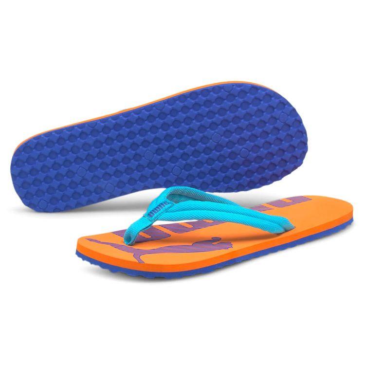 Puma Epic Flip V2 Модные простые шлепанцы на резиновой подошве Унисекс обувь Синий Оранжевый 360248-52