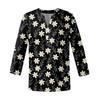Women's Fashion Casual Long Sleeve Round Neck Floral Print Top