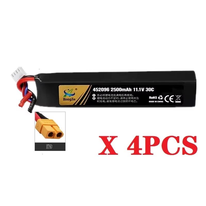 Водяной пистолет Airsoft 11.1V 3S 2500mAh 30C 452096 LiPo Аккумулятор с разъемом T/Tamiya/XT30 для страйкбольного пистолета с шариками, электрических игрушек, запчасти