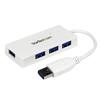 USB 3.0 Hub - StarTech - ST4300MINU3W - 4 Ports - Integrated Cable - White