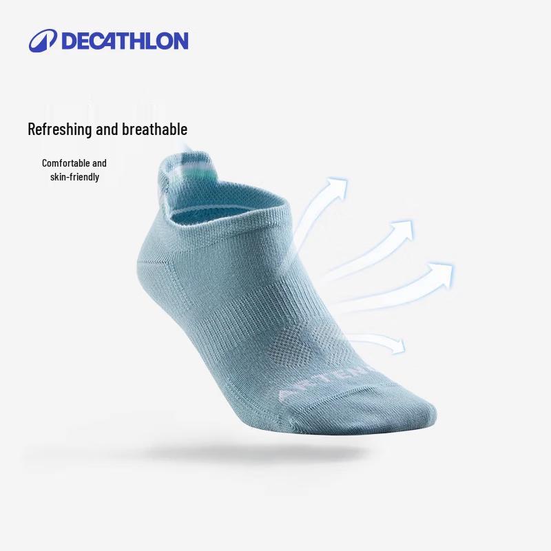 Дышащие спортивные носки на щиколотку Decathlon (Упаковка из 3 пар)