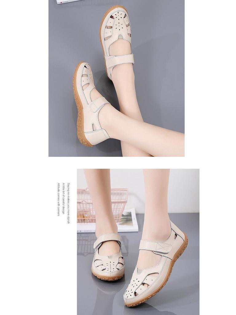 Женские весенне-летние большие мокасины — полые сандалии и удобные слипоны