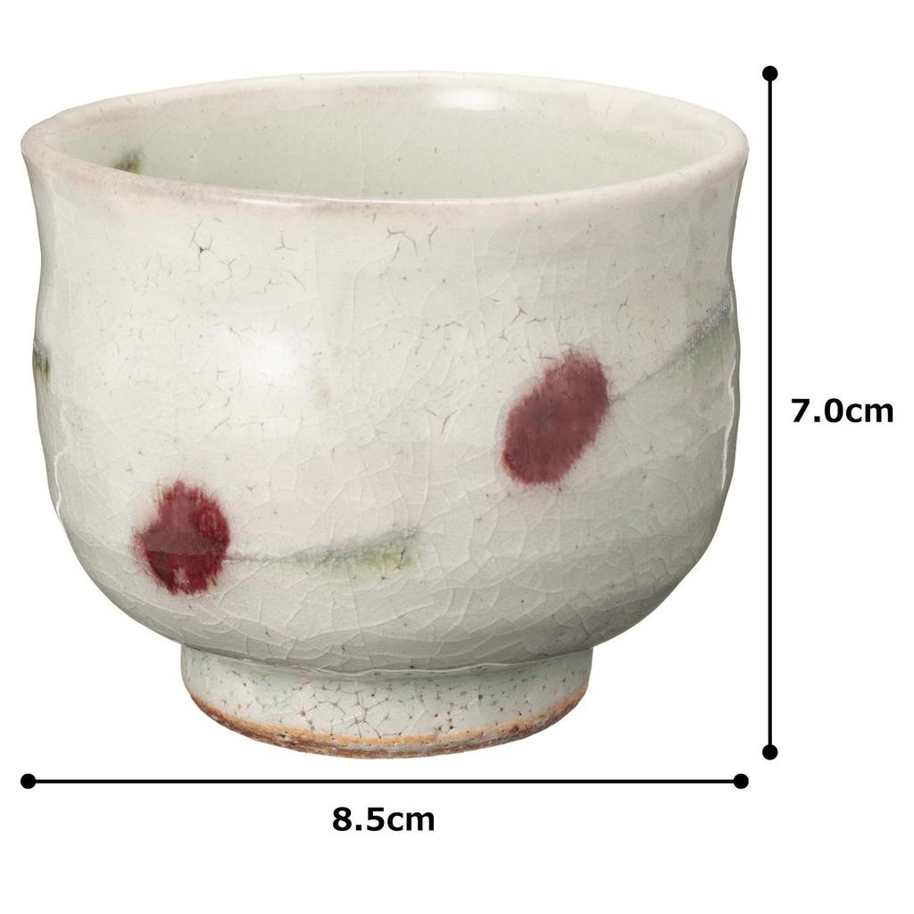 Marui Seito Shigaraki Ware Hechimon Cherry X Made In Teacup, Design, Diameter Approx. 8.5cm Height 7cm, Japan, Ceramic, MR-3-3517