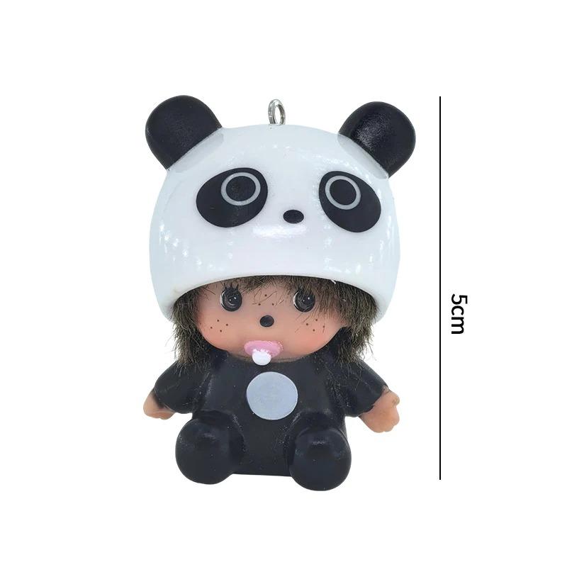 Hello Kitty Monchhichi Виниловая фигурка Брелок Милый Аниме Брелок Автомобиль Сумка Подвеска Настольное украшение Свадебный подарок для фанатов Дети