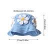 Women Handmade Crochet Breathable Knitted Hat Vibrant Bucket Hat Cute Plush Hat Fashion Floral Pattern Colorful 56-58cm