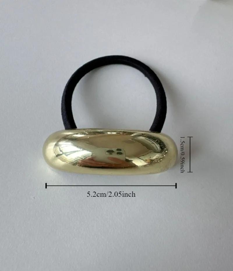 Модная металлическая массивная круглая куполообразная резинка для волос с бантом для женщин, фиксатор для конского хвоста, эластичные резинки для волос, аксессуары для украшения волос для девочек