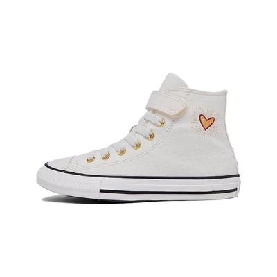 Chuck Taylor All Star Easy-On High PS День Святого Валентина 2023 - Винтажный Белый Детские Кеды Кремовый Кирпичный A04951F