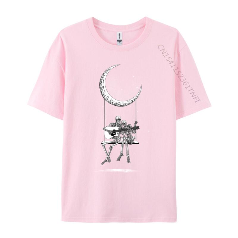 Keleton Playing Guitar Birthday Camisa T Shirts Plain Tops Shirts Family Cotton Fabric Funny Sweatshirts Europe Unisex