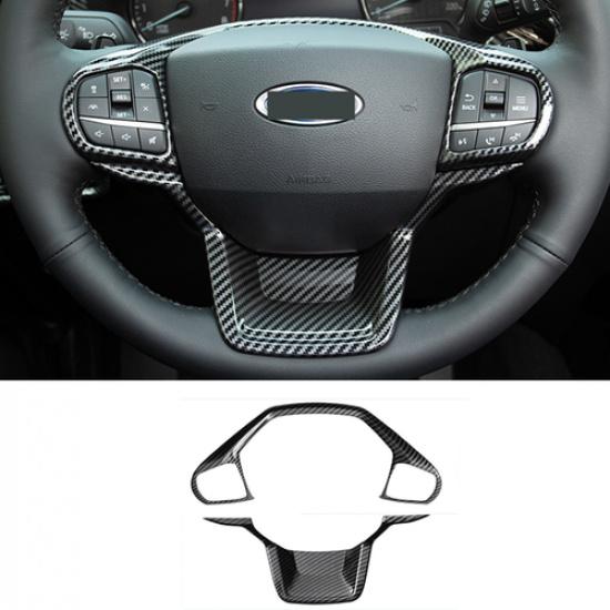 Carbon fiber Steering Wheel Trim 2pcs For Ford Explorer