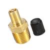 1/4 Inch NPT Brass Air Tank Fill Valve Solid Nickel Plated Brass Air Compressor Tank Fill Valve With Installed Core Plastic Cap