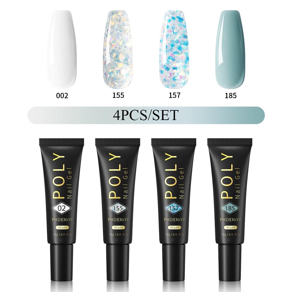 PHOENIXY 15 мл поли гель для ногтей маникюрный набор для наращивания пальцев акриловый гель нужна УФ светодиодная лампа для ногтей DIY салон нейл-арта для дома