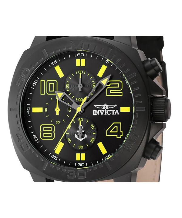 INVICTA Ocean Voyage Chronograph Нейлоновый ремешок Кварцевые мужские часы с черным циферблатом INV46287