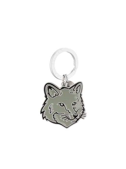 MAISON KITSUNE MM06904AM1002 0079 Bold Fox Head Keyring Bay Leaf